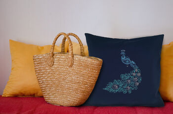 Peacock Cushion Beginners Embroidery Kit, 3 of 4
