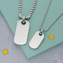 Daddy And Me Sterling Silver ID Necklace Set, thumbnail 1 of 2