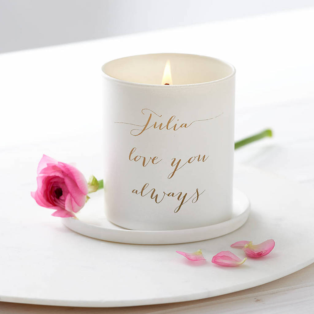 Personalised Love You Scented Candle By Illumer