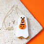 Golden Retriever Ghost Costume Necklace, thumbnail 1 of 2