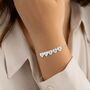 Personalise Multi Hearts Silver Gold Rose Gold Bracelet Initials Engraved, thumbnail 11 of 11
