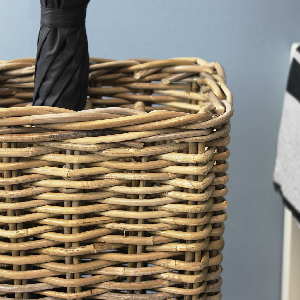 eaton rattan umbrella basket by marquis & dawe