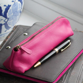 Personalised Leather Pencil Case, 10 of 12