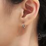 Sterling Silver Rainbow Cz Huggie Hoops, thumbnail 6 of 11