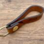 Personalised Burnt Tan Distressed Leather Keyring, thumbnail 4 of 9