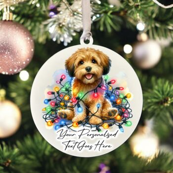 Personalised Jackapoo In Christmas Lights, 7 of 10