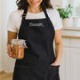 Personalised Cotton Denim Bib Apron With Heart, thumbnail 1 of 3