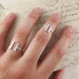 Adjustable Sterling Silver Double Bar Ring, thumbnail 1 of 5