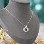 40th Birthday Sterling Silver Four Ring Pendant Necklace, thumbnail 4 of 6