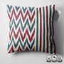 Zig Zag And Striped Cotton Ikat Cushion Cover, thumbnail 6 of 7