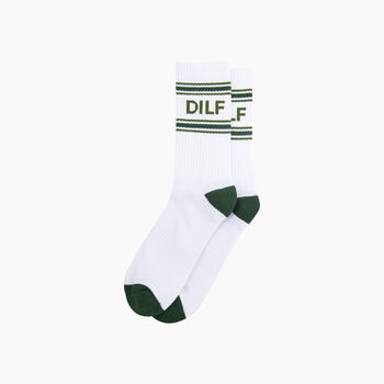 Dilf Organic Cotton Sports Socks In White, 3 of 4