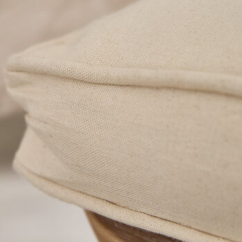 Set Of Two Natural Beige Seat Cushions With Ties, 3 of 4