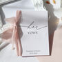 His And Her Vows Card Personalised Wedding Vows Cards, thumbnail 1 of 5