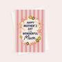 Wonderful Mum Floral Mother's Day Card, thumbnail 3 of 4