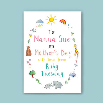 Personalised To Nanna Gran On Mothers Day Card, 5 of 7