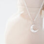 Sterling Silver Crescent Moon Necklace, thumbnail 5 of 9