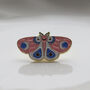 Pink And Purple Butterfly Enamel Pin With Gold Detail, thumbnail 7 of 7