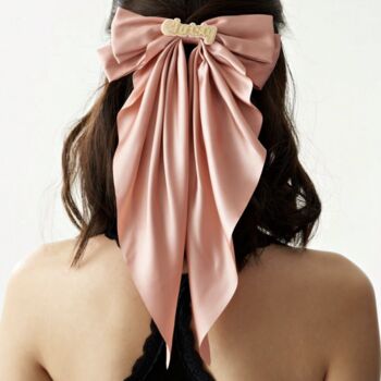 Personalised Monogram Long Hair Bow Clip, 4 of 8