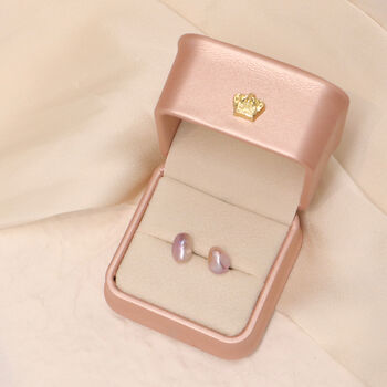 Blush Keshi Pearl Stud Earrings, 4 of 4