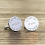 'Father Of The Bride Or Groom' Wedding Date Cufflinks, thumbnail 5 of 8