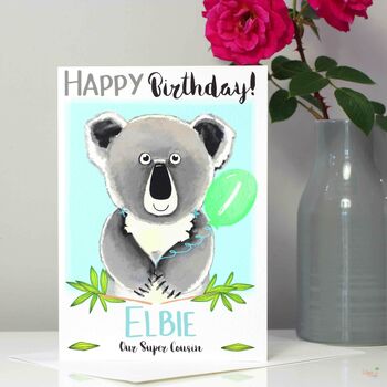 Personalised Koala Relation Birthday Card, 6 of 9