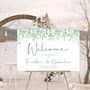 Wedding Welcome Sign Green Leaf, thumbnail 2 of 6