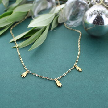 Dainty Christmas Tree Charm Necklace, 3 of 4