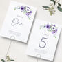Purple Wedding Table Number Cards, thumbnail 1 of 3