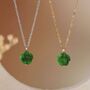 Botan Flower Natural Green Jade Necklace, thumbnail 1 of 11