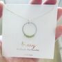 40th Birthday Circle Birthstone Necklace Gift For Her, thumbnail 5 of 6