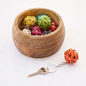 Colourful Recycled Newspaper Ball Keyring, 2 of 12