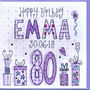 80th Birthday Card, thumbnail 1 of 2