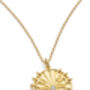 14 K Gold Sunburst Snake Pendant Necklace, thumbnail 3 of 3