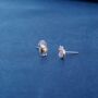 Astronaut Moon Stud Earrings, thumbnail 2 of 8