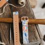 'Exotic' Handmade Smartwatch Strap; Leather Watch Band, thumbnail 7 of 9