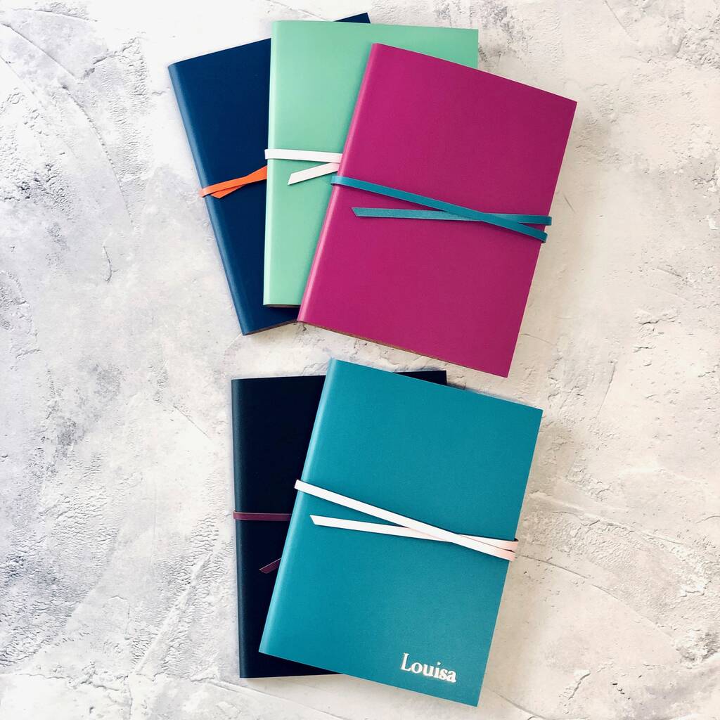 Personalised Notebook Handmade From Recycled Leather By BeGolden