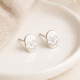 Sterling Silver Skull Stud Earrings – 8mm, thumbnail 1 of 5