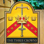 Three Crowns Personalised Home Pub Sign Man Cave Sign, thumbnail 1 of 10