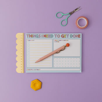 Colourful To Do List Note Pad And Deskpad Set | Daily Tear Off Notepad, 6 of 9