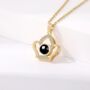 Custom Hidden Photo Projection Embellished Imperial Crown Necklace, thumbnail 2 of 5