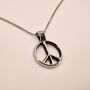Peace Symbol Necklace, No War Pendant, thumbnail 2 of 8