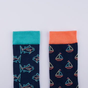 Men's Ethical Boat Socks, 2 of 5