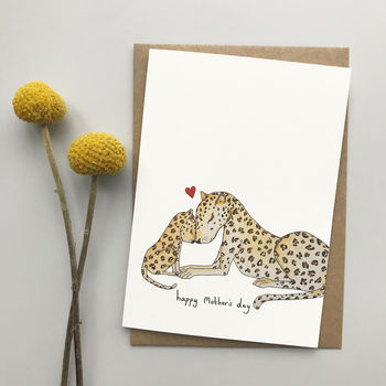 Leopard Love Hand Illustrated Mother's Day Card, 2 of 4