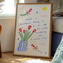 'Getting To Create Every Day' Motivational Floral Art Print, thumbnail 5 of 7