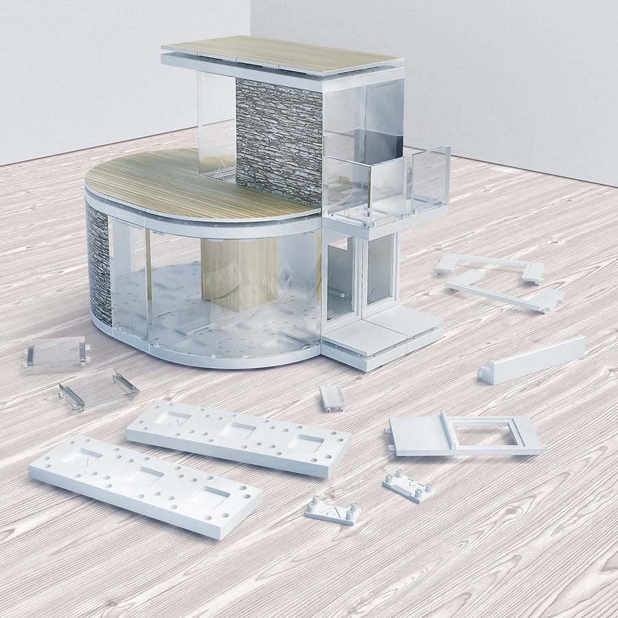 architectural model making kit mini curve by arckit  notonthehighstreet.com