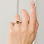 Hexagon Dark Salt And Pepper Diamond Engagement Ring, thumbnail 3 of 4