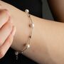 Freshwater Pearl Bracelet With Sterling Silver Balls, thumbnail 3 of 9