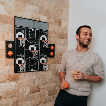 All Star Basketball Hoop Wall Mounted Game, 2 of 8