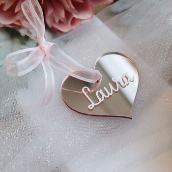 Rose Gold Acrylic Heart Place Setting, 5 of 8