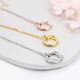 Three Interlocking Circles Pendant Necklace, thumbnail 5 of 12
